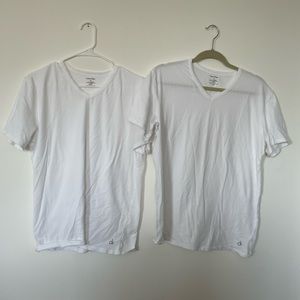 BUNDLE 2 Calvin Klein white v-neck shirts